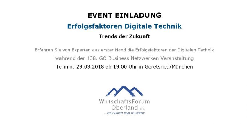 Event Einladung Erfolgsfaktoren Digitale Technik Staware Businessnavigation